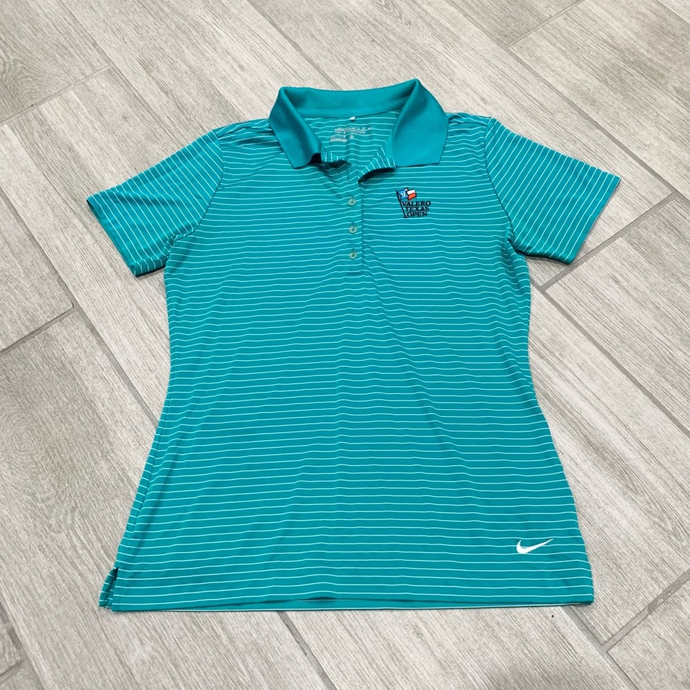 Nike Golf Dri-Fit turquoise polo top